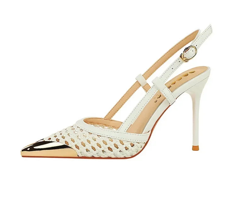 Mesh Open Heel Shoes - Piña Colada