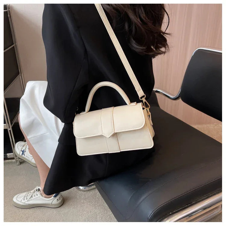 Leather Shoulder Bag - Piña Colada