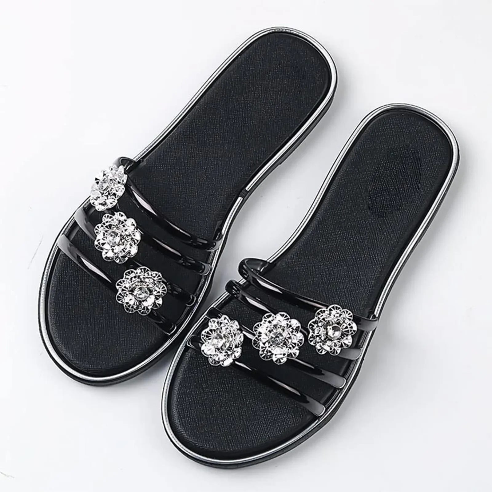 Slippers Diamond Flower Sandals - Piña Colada