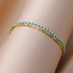 Stainless Steel Gold-Plated Anklet for Women - Piña Colada
