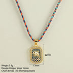 Handwoven Wool Chain Choker - Piña Colada