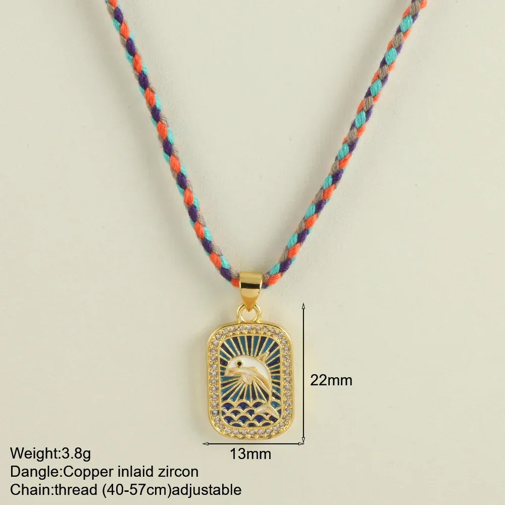 Handwoven Wool Chain Choker - Piña Colada