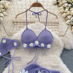 Halter Knit Two-Piece Set - Piña Colada