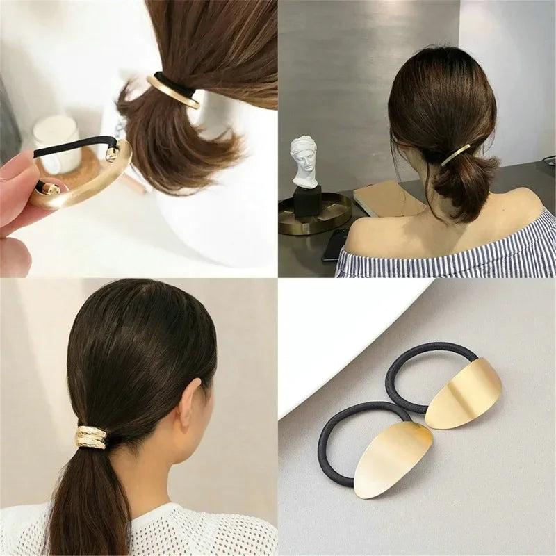 Metal Irregular Double-Layer Hair Bands - Piña Colada