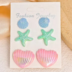 6PCS Stud Earrings - Piña Colada