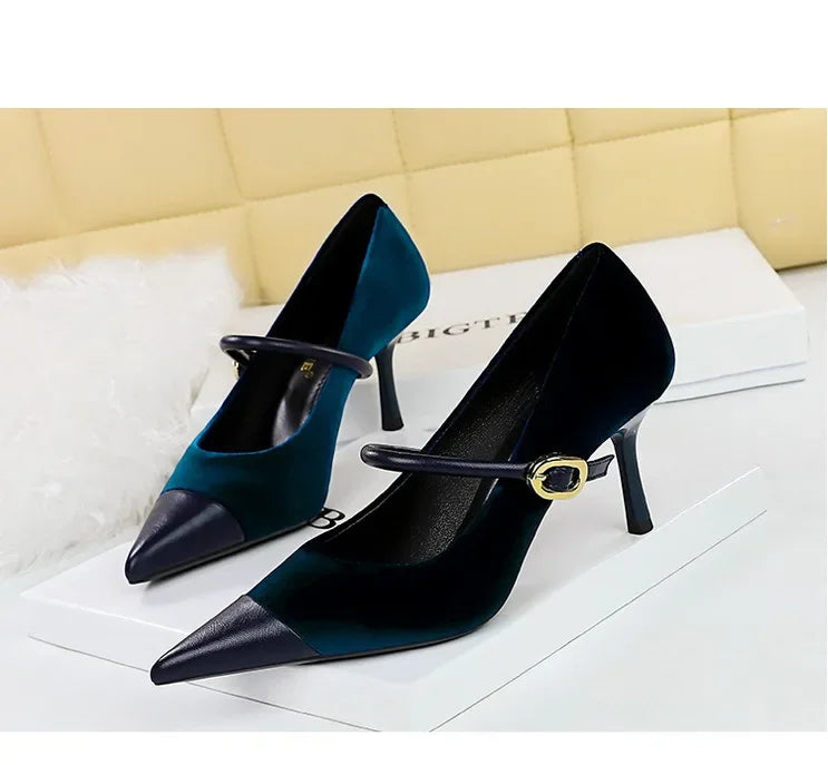 Pumps Pointed High Heels Stilettos - Piña Colada
