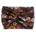 Printed Wide Elastic Headband - Piña Colada