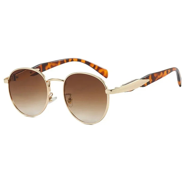 Vintage Round Metal Sunglasses - Piña Colada