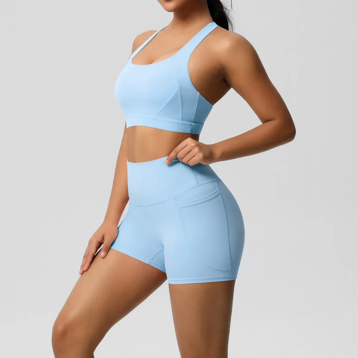 2PCS Sportswear With Pocketed Yoga Set