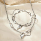 Stainless Steel Heart Jewelry - Piña Colada