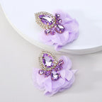 Lace Flower Cotton Drop Earrings - Piña Colada