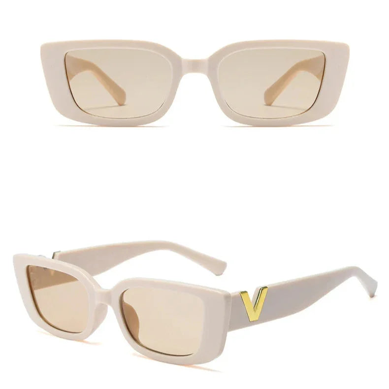 Fashion Rectangle Sunglasses Women - Piña Colada