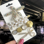 3/4pcs Set Pearl Hair Clip - Piña Colada