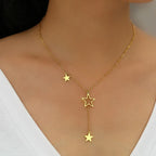 Stainless Steel Stars Necklace - Piña Colada
