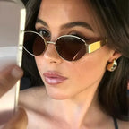 Sunglasses Advanced Metal Sunglasses Fashion Oval - Piña Colada