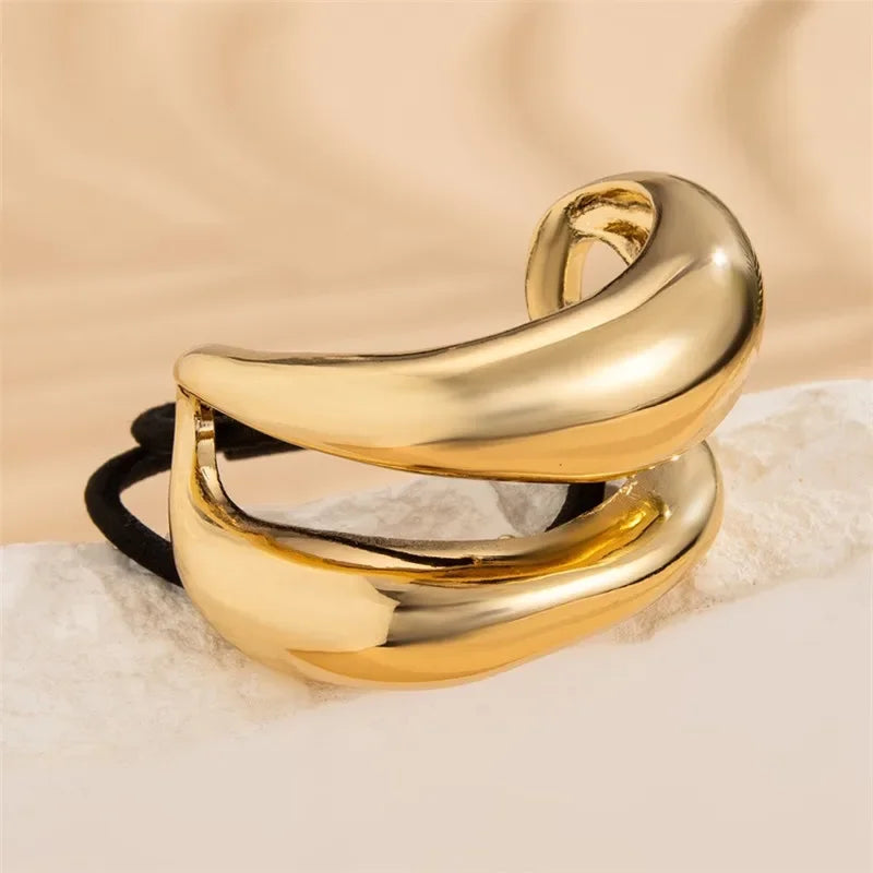 Metal Irregular Double-Layer Hair Bands - Piña Colada