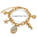Seashell Bracelet Gold-Plated