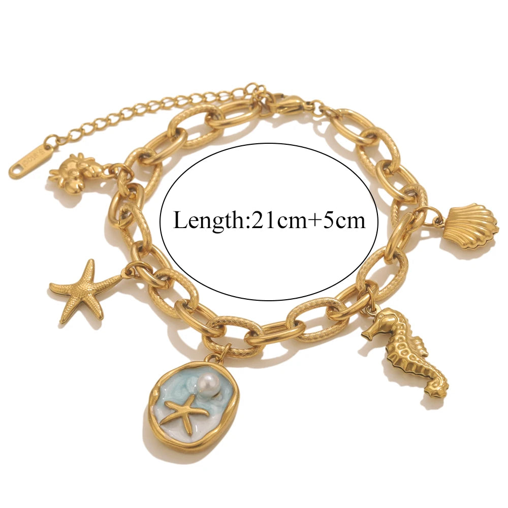 Seashell Bracelet Gold-Plated