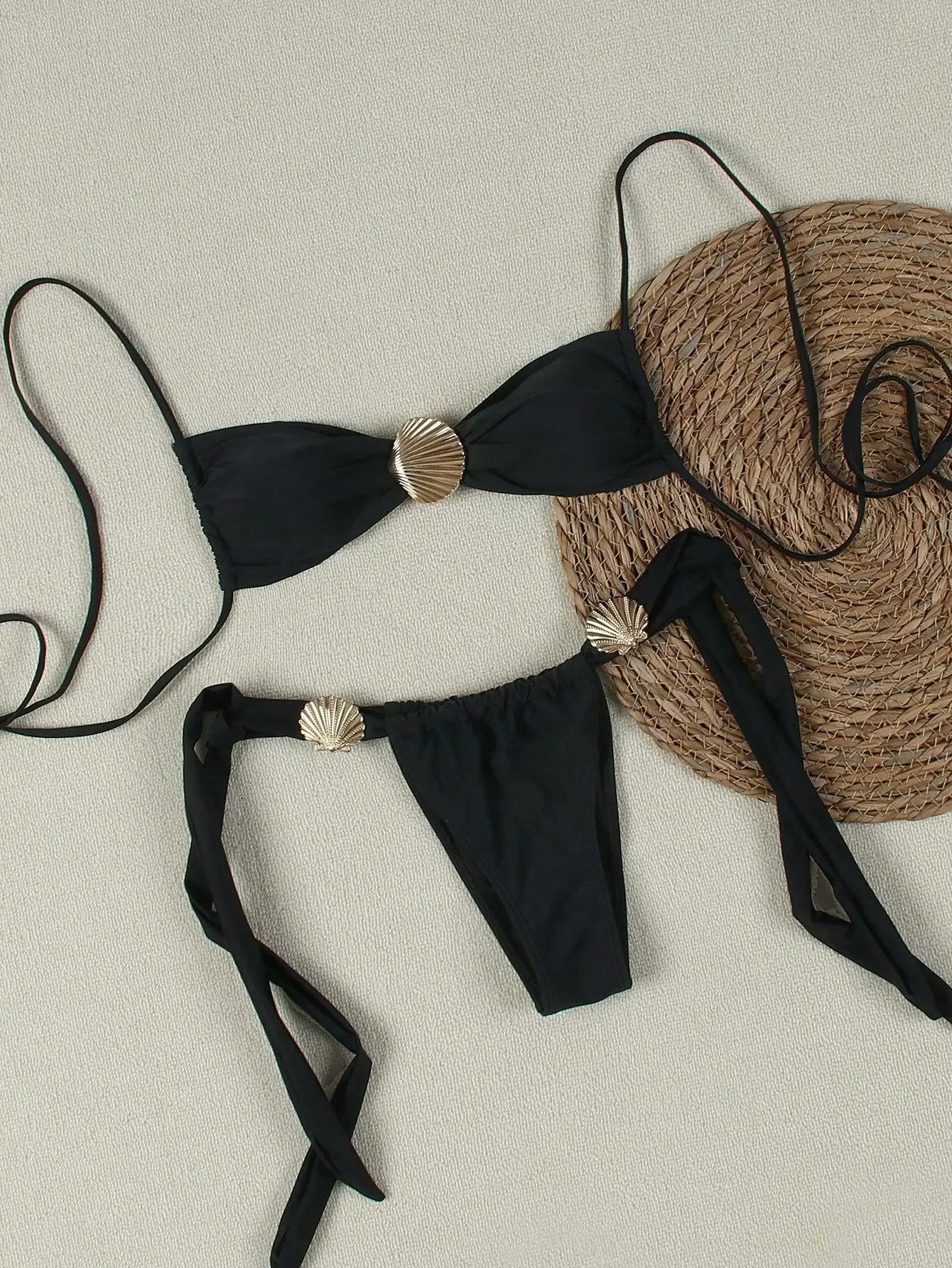 New Metal Shell Bikini - Piña Colada
