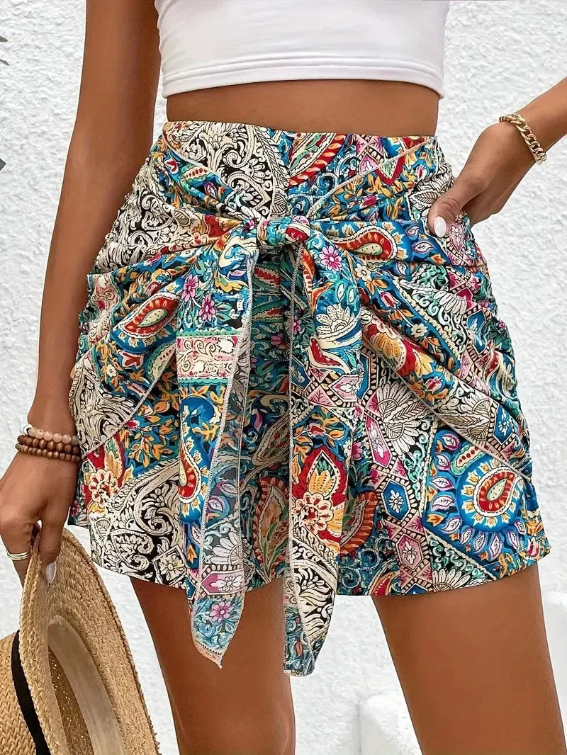 Vintage Boho Tribal Skirt - Piña Colada