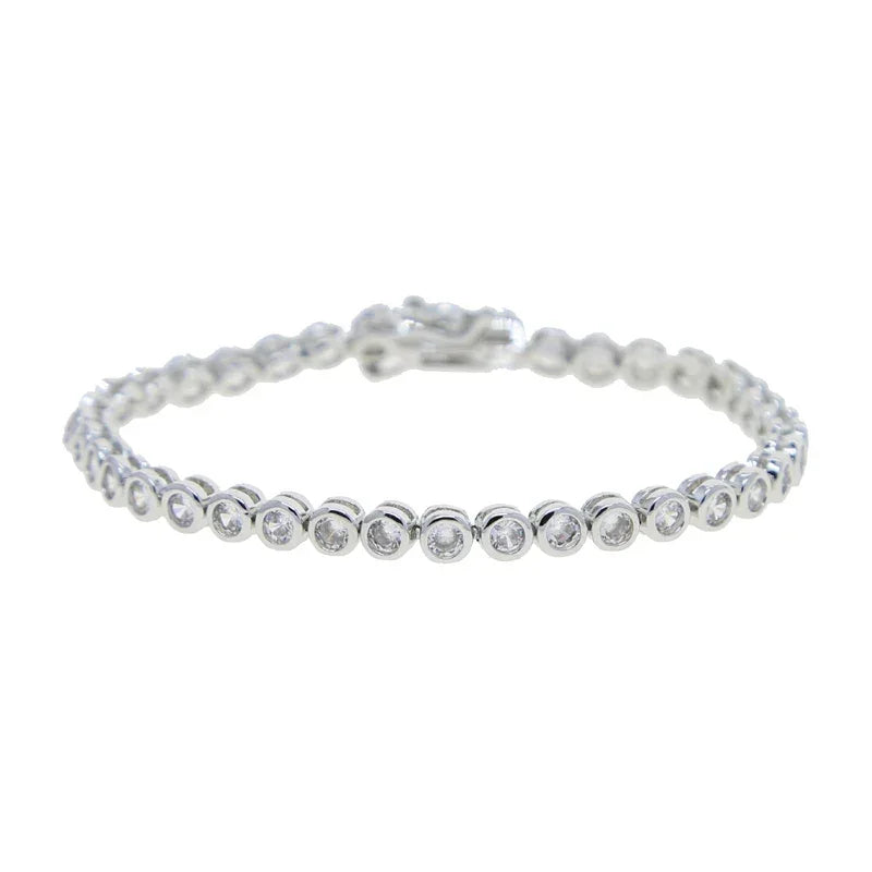 Zirconia Tennis Chain Bracelet - Piña Colada