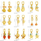 316L Stainless Steel Shell Earrings - Piña Colada