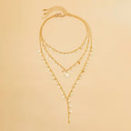 3Pcs/Set Star Tassel Long Pendant Necklace - Piña Colada