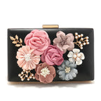Floral Beaded Pearl Clutch - Piña Colada