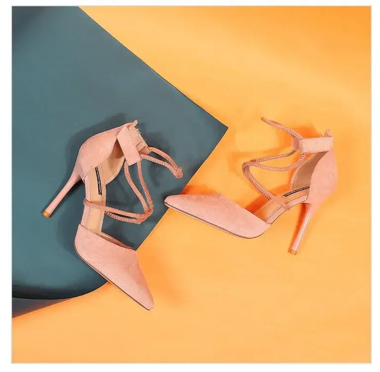 Cross-strap Sandals High Heels - Piña Colada