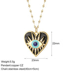Gold Pendant Long Stainless Steel Chains - Piña Colada