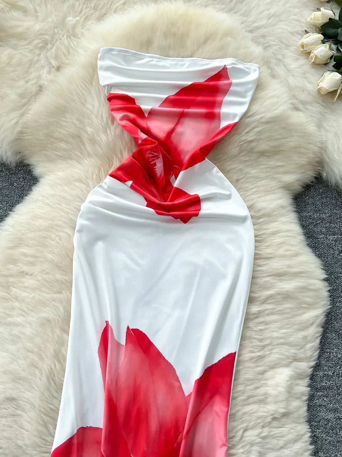 Bodycon Long Dress Print - Piña Colada