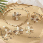 5pcs/set Handmade Raffia Woven Earrings - Piña Colada