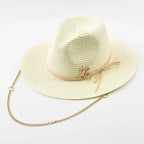Metal RB Letter Straw Hats - Piña Colada