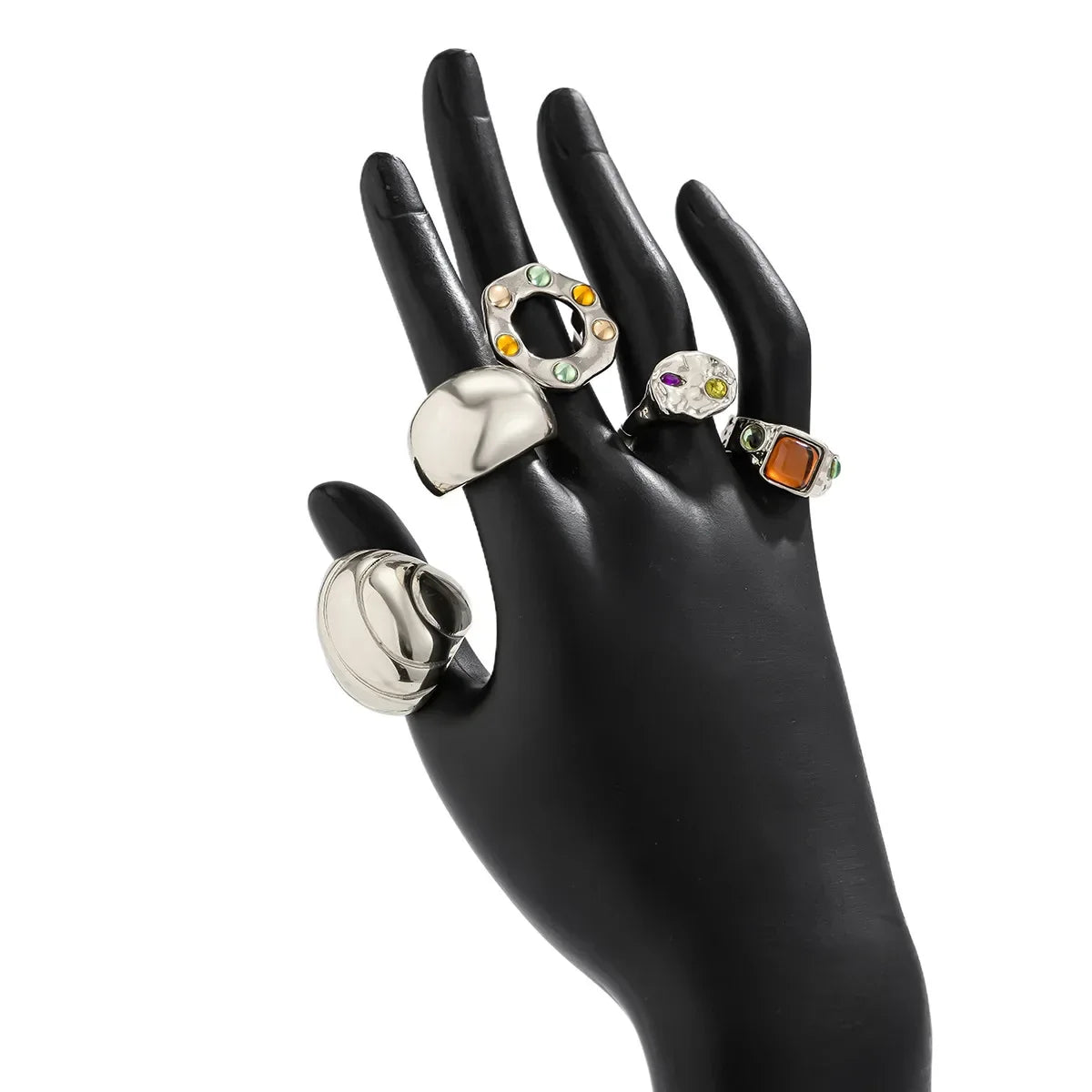 5Pcs/Set Vintage Irregular Metal - Piña Colada