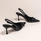 Pointed Toe High-heeled Shoes - Piña Colada