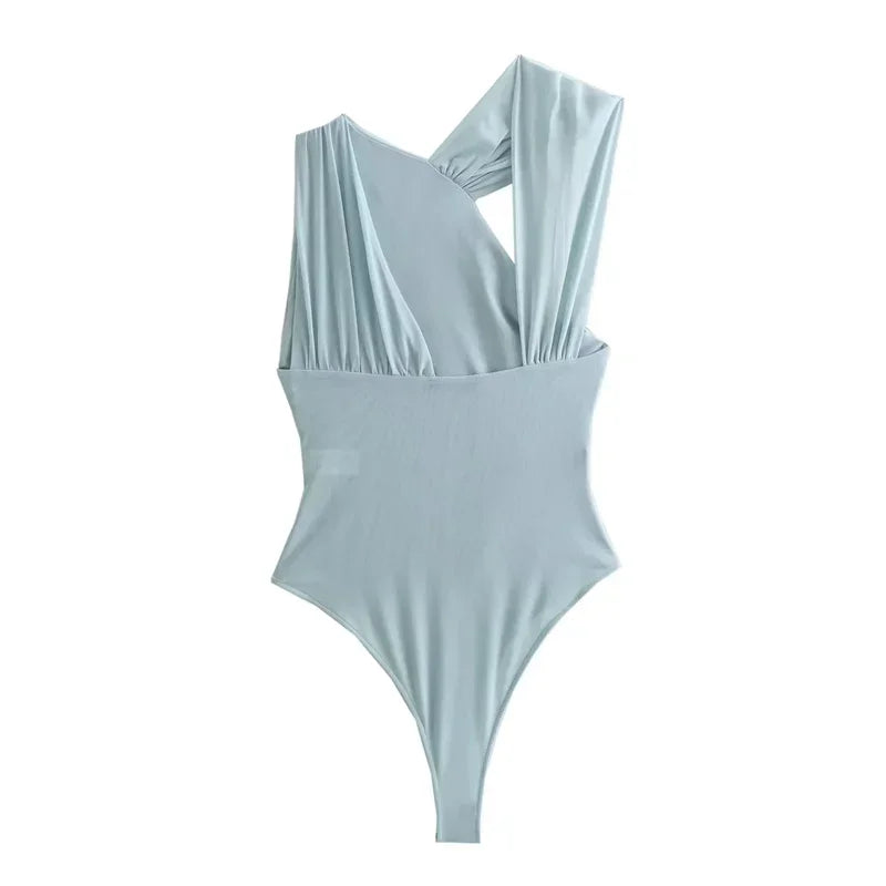 Print Mesh Bodysuit - Piña Colada