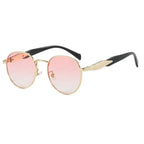 Vintage Round Metal Sunglasses - Piña Colada