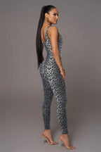 Leopard Print One Piece - Piña Colada