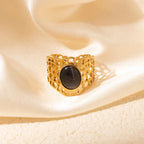 Colorful Stone Open Band Ring - Piña Colada