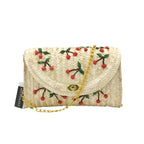 Straw Pillow Bag for Women - Piña Colada