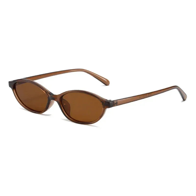 Retro Oval Frame Sunglasses - Piña Colada
