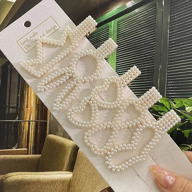 Flower Pearl Hair Clip - Piña Colada