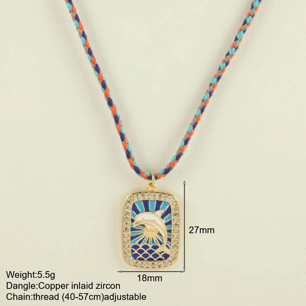 Handwoven Wool Chain Choker - Piña Colada