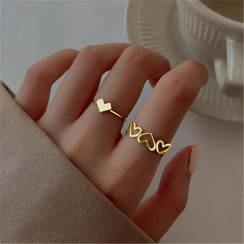 Boho Zircon Rings Set - Piña Colada