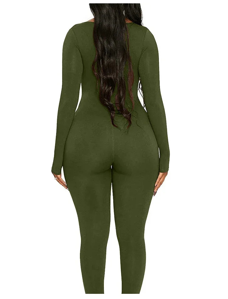 One-piece Tight Hip Lifting Jumpsuit - Piña Colada