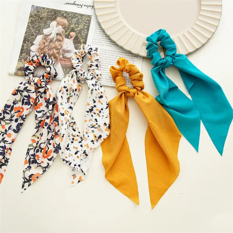 Satin Scrunchie Scarf - Piña Colada