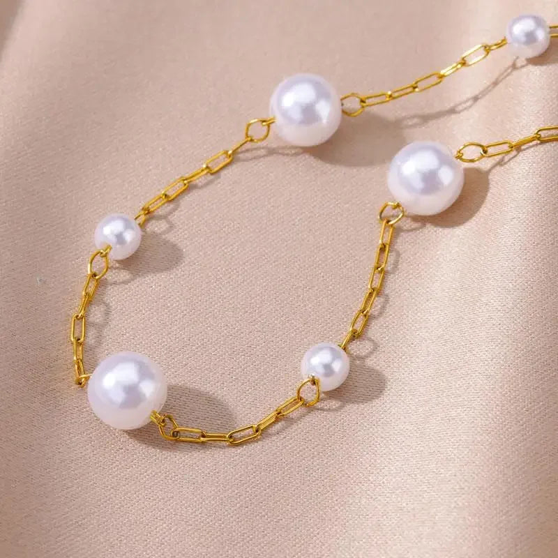 Stainless Steel Gold-Plated Anklet for Women - Piña Colada