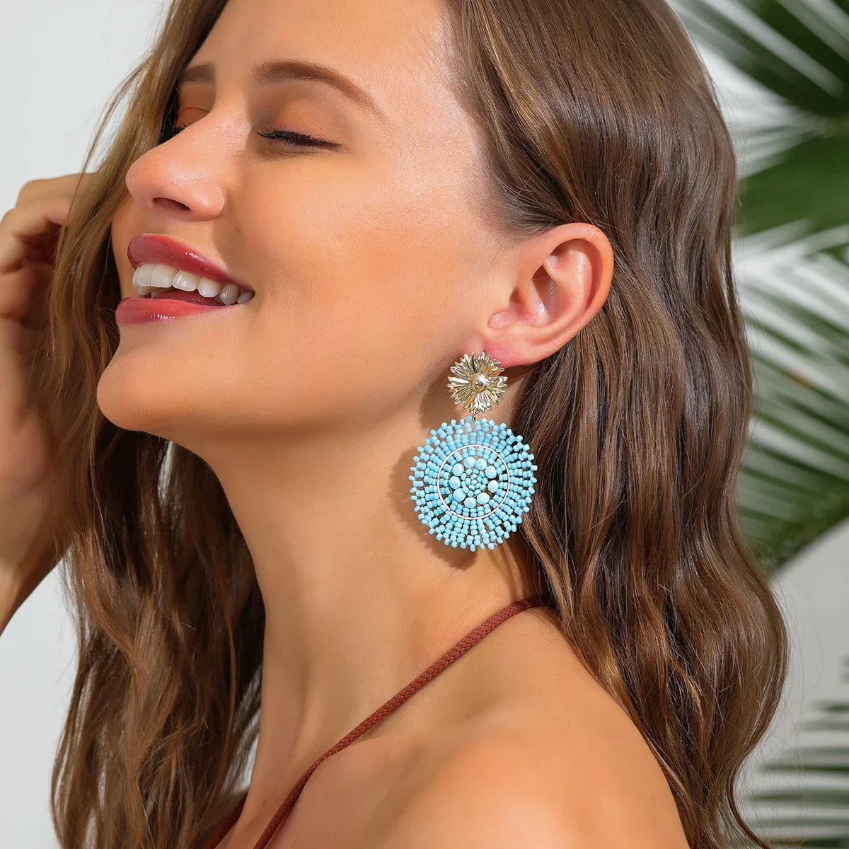 Boho Ethnic Irregular Flower Seed Beads - Piña Colada