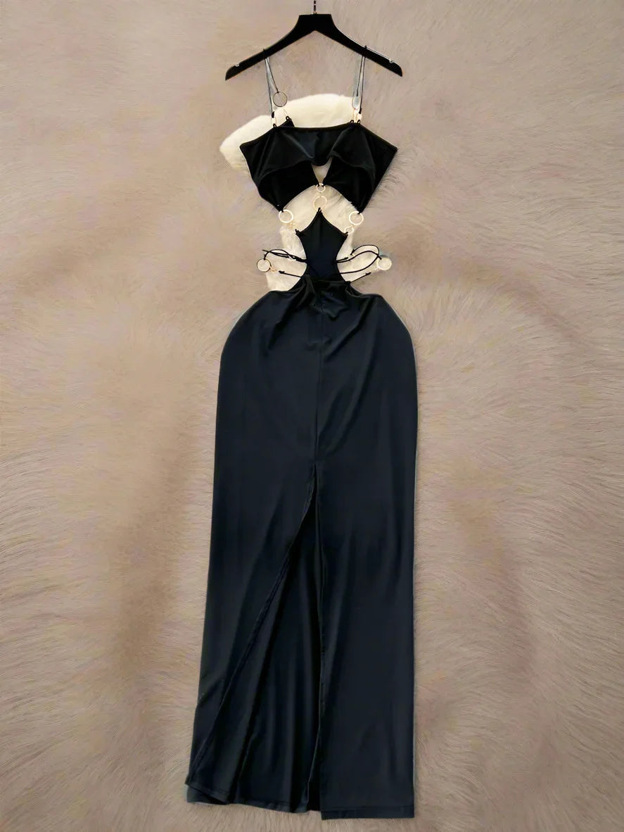 Sensual Hollow Out Long Dress Fashion - Piña Colada
