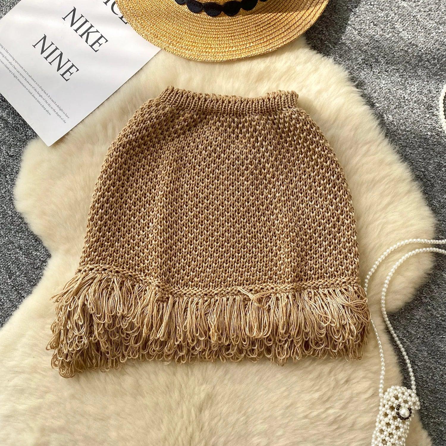 Knitting Tassels Skirt - Piña Colada
